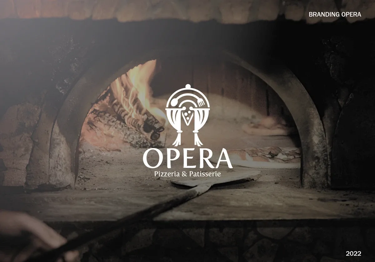 Opera Pizzeria & Patisserie branding